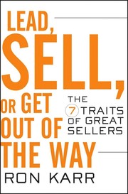 Cover of Lead, sell, or get out of the way by Ron Karr