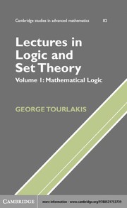 Front cover of Lectures in logic and set theory by George J. Tourlakis