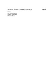 Front cover of Lectures on probability theory and statistics by Ecole d'été de probabilités de Saint-Flour (30th 2000)