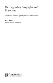Front cover of The legendary biographies of Tamerlane by Ron Sela