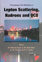 Front cover of Proceedings of the Workshop on Lepton Scattering, Hadrons and QCD by Workshop on Lepton Scattering, Hadrons and QCD (2001 Adelaide, S. Aust.)