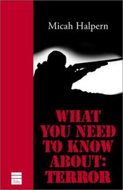 Front cover of What you need to know about by Micah D. Halpern