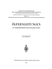 Front cover of Ölfernleitungen in verkehrswirtschaftlicher Sicht by Walther Lambert