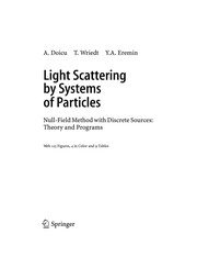 Front cover of Light scattering by systems of particles by Adrian Doicu