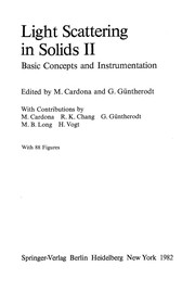 Front cover of Light scattering in solids by Manuel Cardona