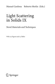 Front cover of Light scattering in solids by Manuel Cardona