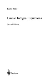 Cover of Linear Integral Equations by Rainer Kress