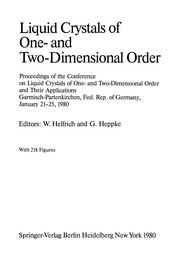 Front cover of Liquid Crystals of One- and Two-Dimensional Order by W. Helfrich