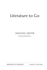 Front cover of Literature to go by Michael Meyer