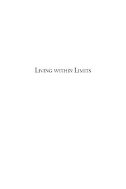 Cover of Living within limits by Kenneth M. Merz