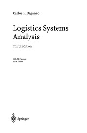 Cover of Logistics Systems Analysis by Carlos F. Daganzo