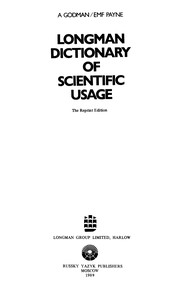 Front cover of Longman dictionary of scientific usage by Arthur Godman