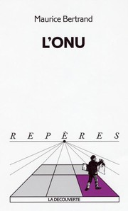 Cover of L'ONU by Maurice Bertrand
