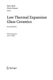 Front cover of Low thermal expansion glass ceramics by Hans Bach