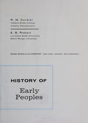 Front cover of History of early peoples by Ralph Waldo Cordier