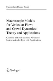 Front cover of Macroscopic Models for Vehicular Flows and Crowd Dynamics: Theory and Applications by Massimiliano Daniele Rosini