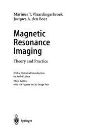 Cover of Magnetic Resonance Imaging by Marinus T. Vlaardingerbroek