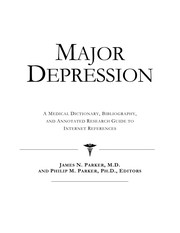 Cover of Major depression by Philip M. Parker