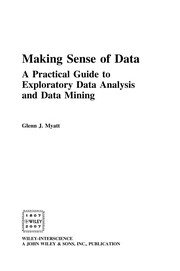 Front cover of Making sense of data by Glenn J. Myatt