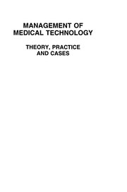 Front cover of Management of Medical Technology by Eliezer Geisler