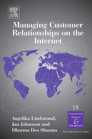 Cover of Managing customer relationships on the Internet by Jan Johanson