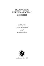 Cover of Managing international schools by Sonia Blandford