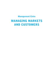 Front cover of Managing markets and customers by Elearn Limited (Great Britain)