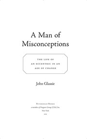 Front cover of A man of misconceptions by John Glassie