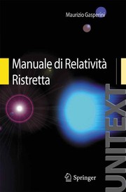 Cover of Manuale di Relatività Ristretta by Maurizio Gasperini