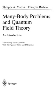 Front cover of Many-body problems and quantum field theory by P. A. Martin