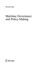 Front cover of Maritime Governance and Policy-Making by Michael Roe