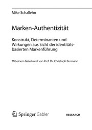 Cover of Marken-Authentizität by Mike Schallehn