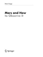 Front cover of Mars and How to Observe It by Peter Grego