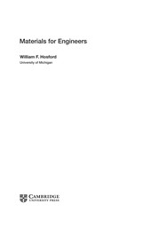 Cover of Materials for engineers by William F. Hosford