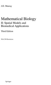 Front cover of Mathematical biology by J. D. Murray