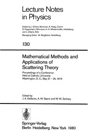 Front cover of Mathematical methods and applications of scattering theory by J. A. DeSanto