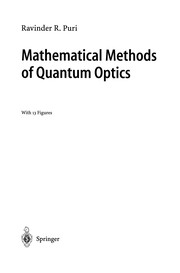 Front cover of Mathematical Methods of Quantum Optics by Ravinder Rupchand Puri