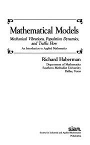 Cover of Mathematical models by Richard Haberman