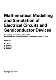 Front cover of Mathematical modelling and simulation of electrical circuits and semiconductor devices by Randolph E. Bank