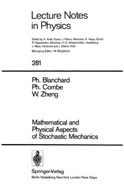 Front cover of Mathematical and Physical Aspects of Stochastic Mechanics by Ph Blanchard