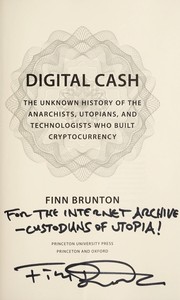 Front cover of Digital cash by Finn Brunton
