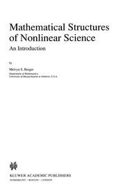 Front cover of Mathematical Structures of Nonlinear Science by Melvyn S. Berger