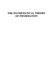 Front cover of The Mathematical Theory of Information by Jan Kåhre