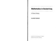 Front cover of Mathematics in ancient Iraq by Eleanor Robson