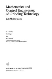Front cover of Mathematics and Control Engineering of Grinding Technology by L. Keviczky