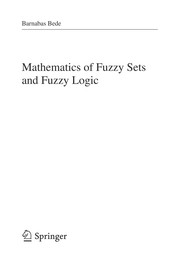 Front cover of Mathematics of Fuzzy Sets and Fuzzy Logic by Barnabas Bede