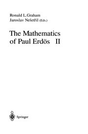 Cover of The Mathematics of Paul Erdös II by Ronald L. Graham