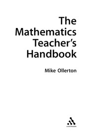 Front cover of The mathematics teacher's handbook by Mike Ollerton