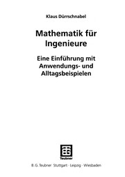 Front cover of Mathematik für Ingenieure by Klaus Dürrschnabel