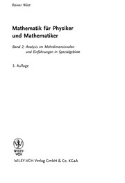 Front cover of Mathematik für Physiker und Mathematiker by Rainer Wüst